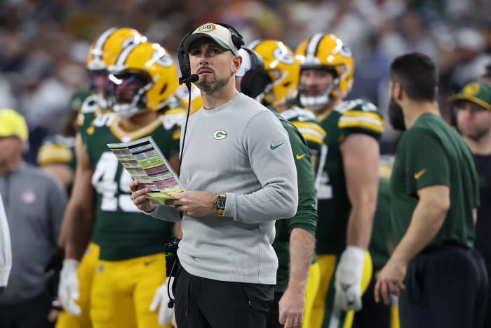 Matt LaFleur stands on the sideline